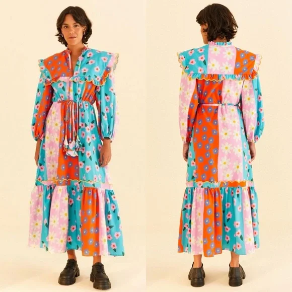 Farm Rio Vestido Golao Chamego Refarm Dress - Picture 1 of 8